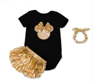 La Bella Matina Romper with Golden Skirt (0 - 24 Months)