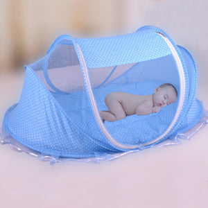 Foldable Baby Bed With Net and Pillow