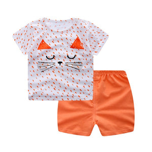 Cartoon T-shirt and Short Baby Pyjama (3M - 4 Years)