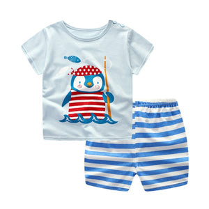 Cartoon T-shirt and Short Baby Pyjama (3M - 4 Years)