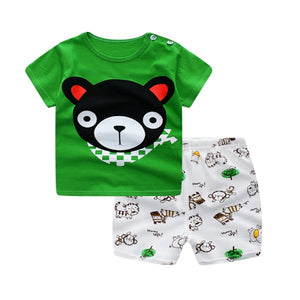 Cartoon T-shirt and Short Baby Pyjama (3M - 4 Years)