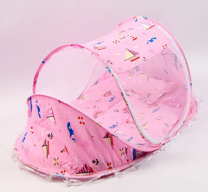 Foldable Baby Bed With Net and Pillow