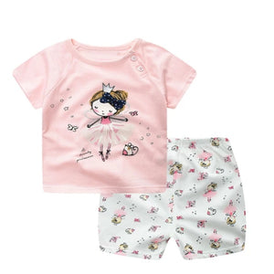 Cartoon T-shirt and Short Baby Pyjama (3M - 4 Years)