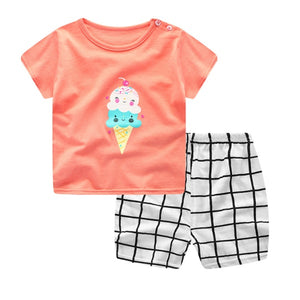 Cartoon T-shirt and Short Baby Pyjama (3M - 4 Years)