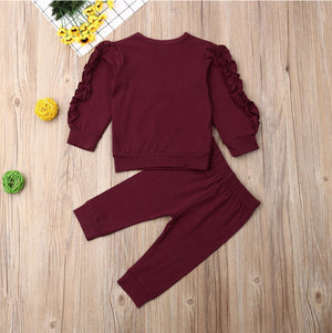 Newborn Ruffles Jumper Long Sleeve Set (3M - 3 Years)